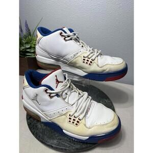 RARE Nike Air Jordan Flight 23 Jumpman Shoes White Silver Blue Red 11.5